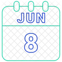 Junho Data Calendario Icon