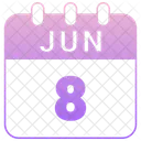 Juni Datum Kalender Icon