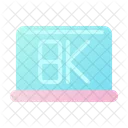 8 K 8 K Video 8 K Quality Icon