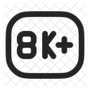 Outline Resolution K Icon