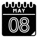 Mai 8 Mai Kalendertag Symbol