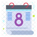 8 Marz Frauentag Kalender Icon