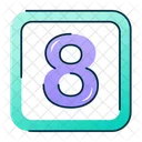 8 Number 8 Number Icon