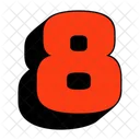 8 Number 8 Number Icon