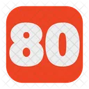 80 Number  Icon