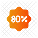 80 Percent Sale Discount Icon