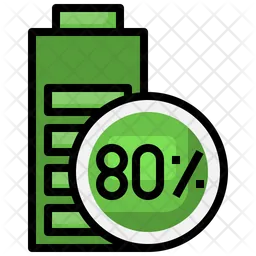 80 Percentage Charge  Icon