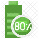 80 Percentage Charge Charging Battery Battery Level Icon