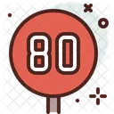 80 Speed Limit  Icon