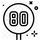 80 Speed Limit  Icon