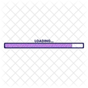 Loading Bar Retro Stripes Please Wait Icon