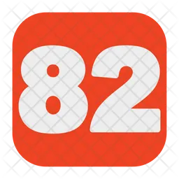 82 Number  Icon