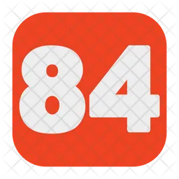 84 Number  Icon