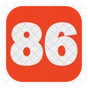 86 Number  Icon