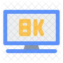 8k Fernseher  Symbol