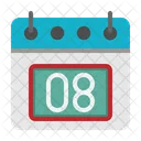 8 Data Calendario Ícone