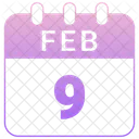 9 De Febrero Fecha 9 9 De Febrero Icon