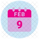 9 De Febrero Fecha 9 9 De Febrero Icon