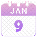 Janeiro Data Calendario Ícone