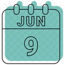 Junio Fecha Calendario Icon