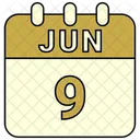 Junio Fecha Calendario Icon