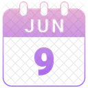 Junio Fecha Calendario Icon