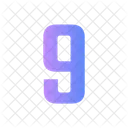 Nine Number 9 Number Icon