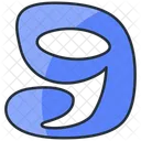 9 Number Numeric Icon