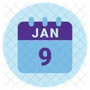 Januar Datum Kalender Symbol