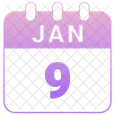 Janvier Date Calendrier Icon