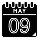 Mai 9 Mai Kalendertag Symbol