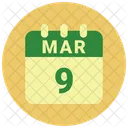 Mars Date Calendrier Icon