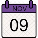 9 November Month November Icono
