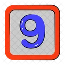 9 Number 9 Numbers Icon