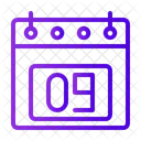 9 Data Calendario Ícone