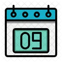 9 St Date Calendar Icon