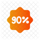 90 Percent Sale Discount Icon