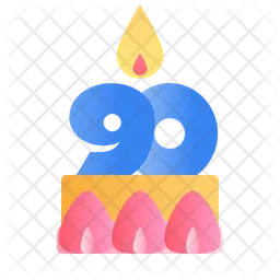 90 years Cake  Icon