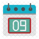 9 Data Calendario Ícone