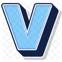 A Letter V Alphabet Icon