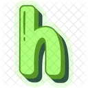 A Letter H Alphabet Icon