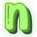 A Letter N Alphabet Icon