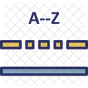 De A A Z Em Ordem Alfabetica Linha Icon