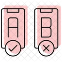 A And B Testing Color Shadow Thinline Icon Symbol