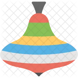 A colorful spinning top flat icon design  Icon