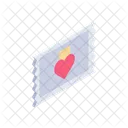 Stamp Heart Love Icon