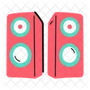A doodle flat icon of speaker  Icon