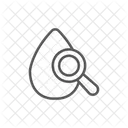 A Drop With A Magnifying Glass  Icon