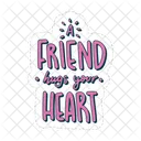 A friend hugs your heart  アイコン