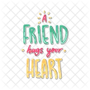 A Friend Hugs Your Heart Friendship Besties アイコン